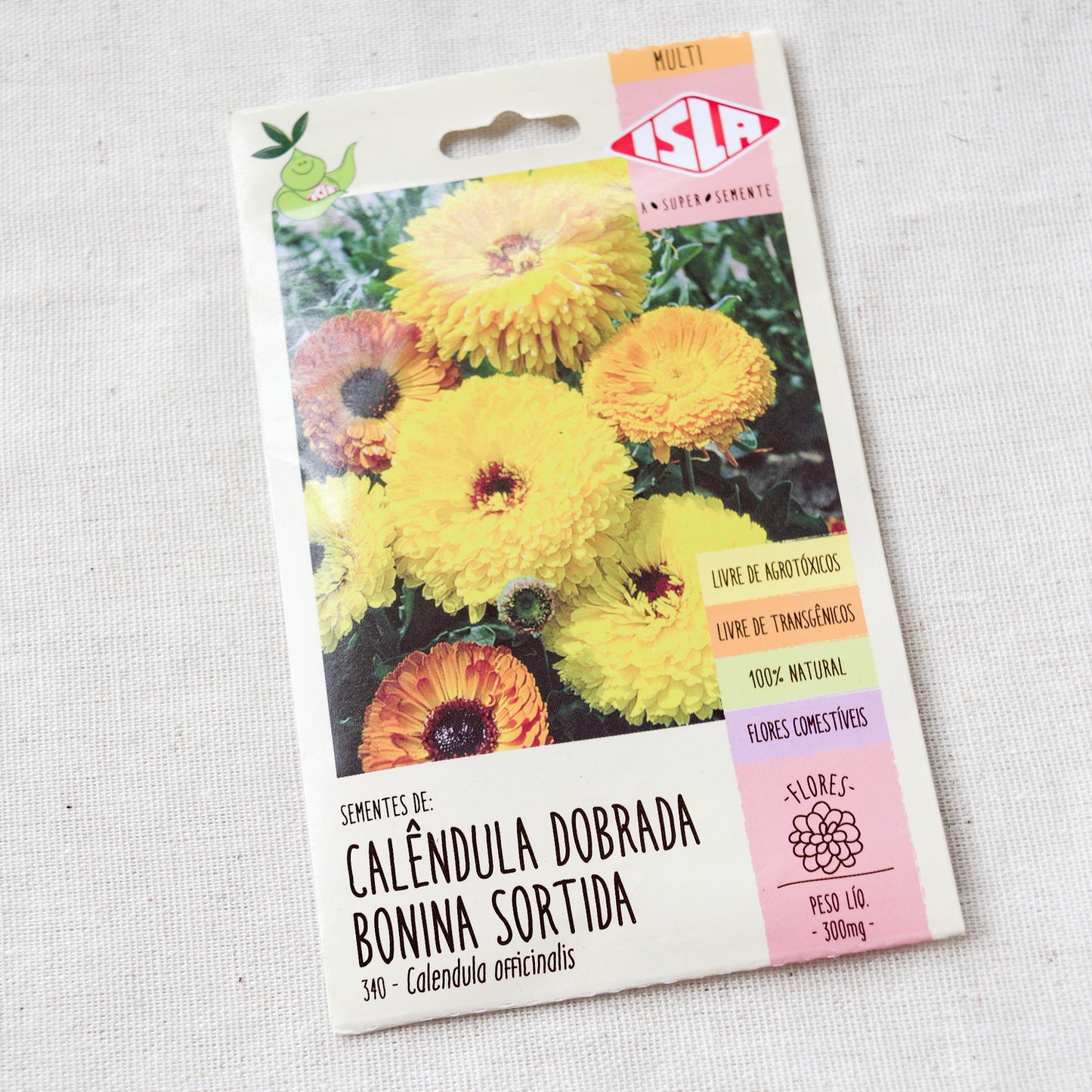 Sementes de Calêndula bonina dobrada sortida ~ Calendula officinalis