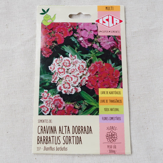 Sementes de Cravina Sortida ~ Dianthus barbatus